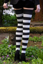 XL Foot Longer Striped Extraordinary Thigh High