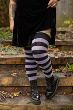Longer Striped Extraordinary Thigh High Socks
