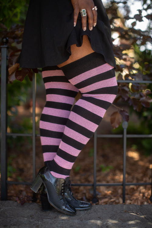 XL Foot Longer Striped Extraordinary Thigh High