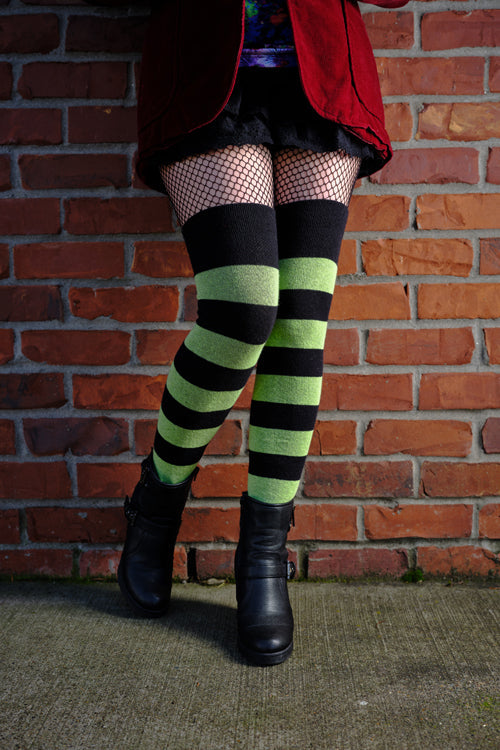 Striped Extraordinary Thigh High Socks