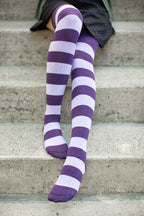 Striped Extraordinary Thigh High Socks