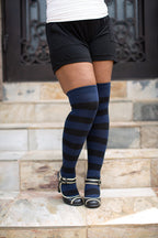 Striped Extraordinary Thigh High Socks