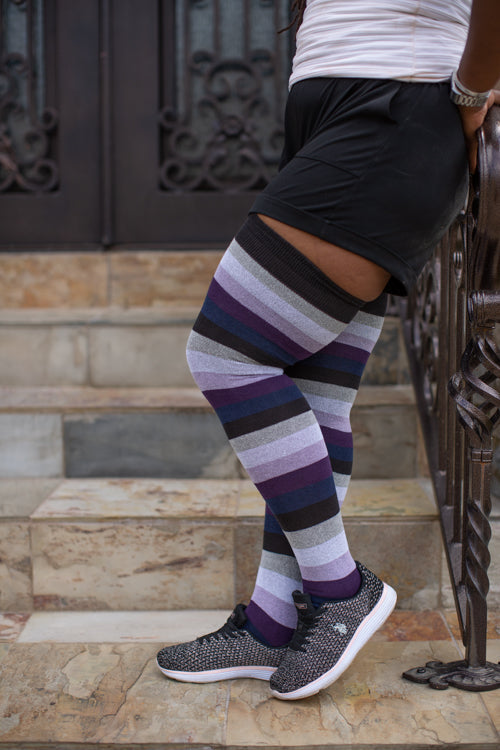 Longer Elemental Stripe Extraordinary Socks