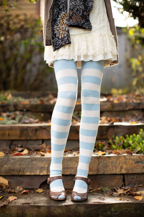 XXL Foot Longer Striped Extraordinary Thigh High