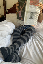 XXL Foot Longer Striped Extraordinary Thigh High