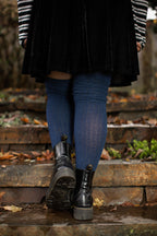 Longer M45 Ribbed Thigh High with Roll Top