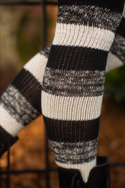 Cookies and Cream Thigh High Socks