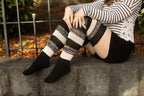 Cookies and Cream Thigh High Socks