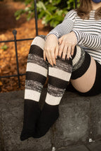 Cookies and Cream Thigh High Socks