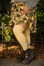 M45 Ribbed Thigh High with Roll Top