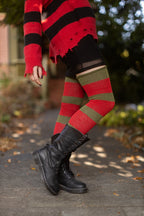 Nightmare Sweater Stripes Thigh High