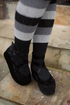 Shadow Stripes Thigh High Socks