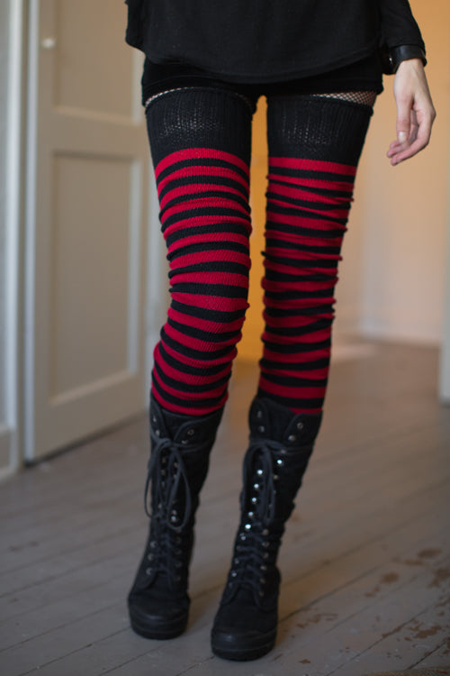 Super Stripes Longer Thigh High Socks