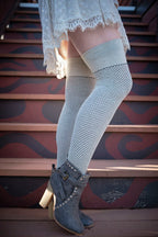 Wool Waffle Extraordinary Thigh High