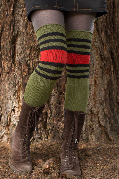 Dreamy Striped OTK Tube Socks