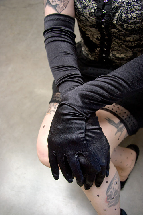Extra Long Satin Gloves