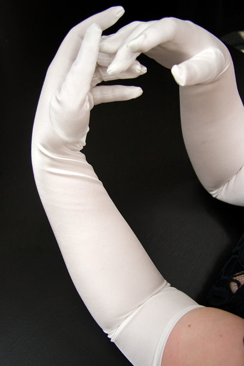 Extra Long Satin Gloves
