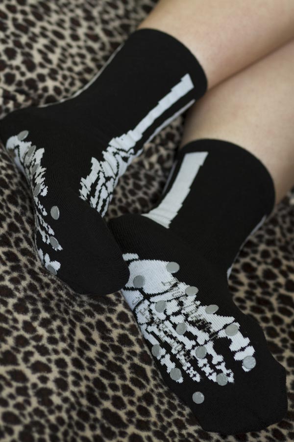 Skeleton Bones Slipper Socks