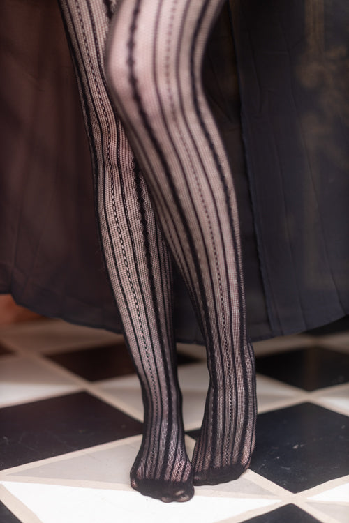 Vertical Chains Net Tights