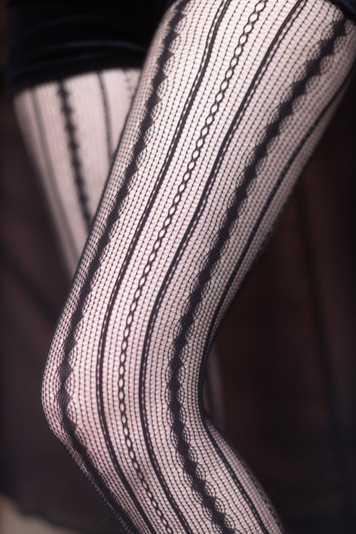 Vertical Chains Net Tights