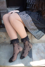 Galaxy Net Anklet with Lace Top