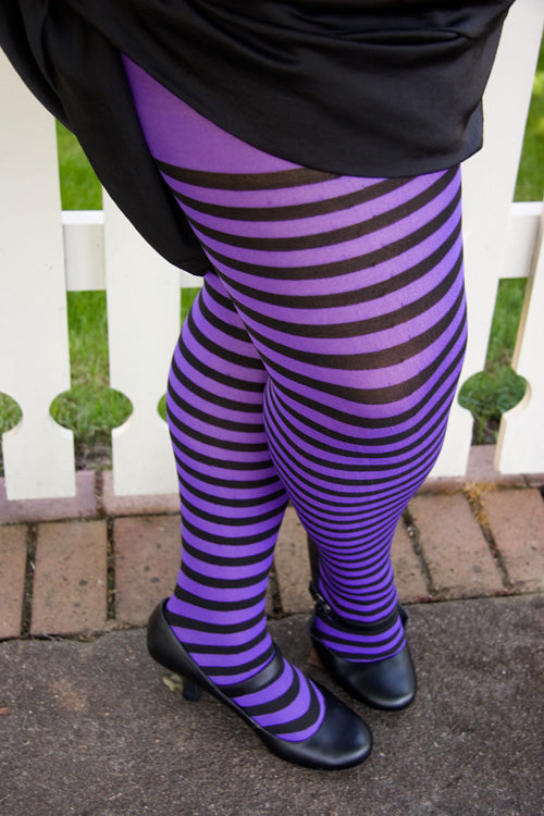 Plus Size Striped Tights