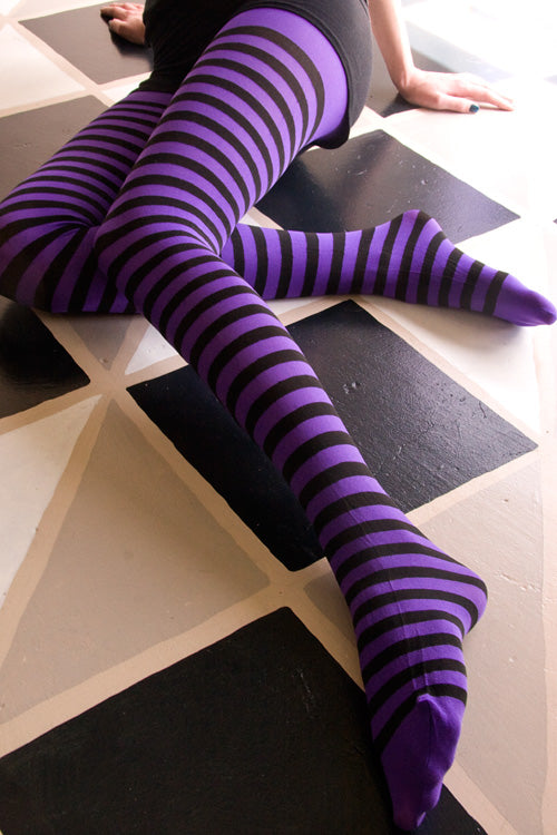 Plus Size Striped Tights