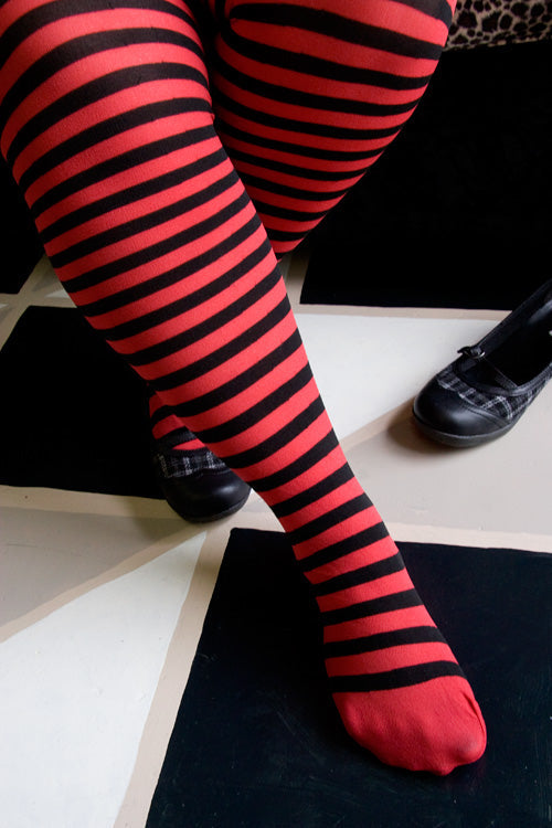 Plus Size Striped Tights