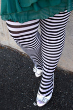 Plus Size Striped Tights