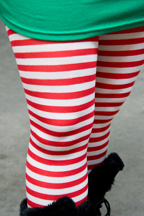 Plus Size Striped Tights
