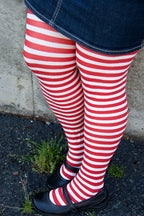 Plus Size Striped Tights