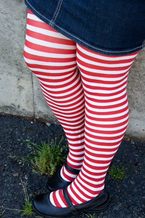 Plus Size Striped Tights