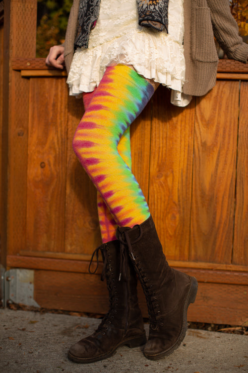 Longer Tie Dyed Extraordinary Thigh High