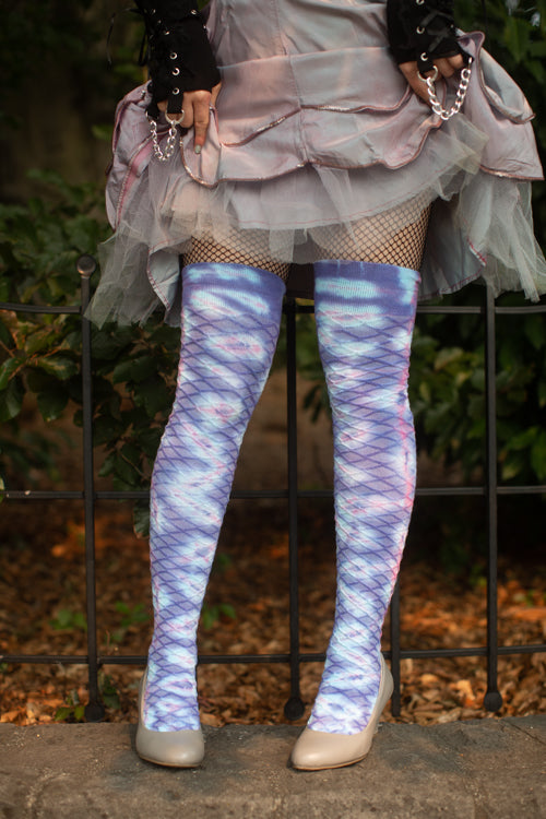 Pastel Carnival Tie Dyed Thigh High