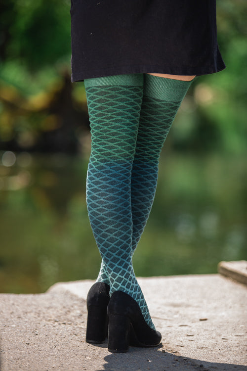 Mermaid Dip Dyed Extraordinary Thigh High