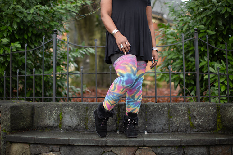 Longer Tie Dyed Extraordinary Thigh High