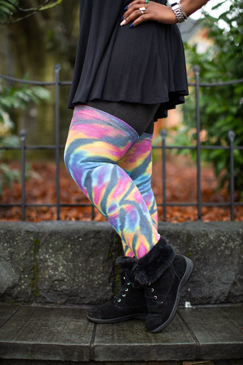 Longer Tie Dyed Extraordinary Thigh High