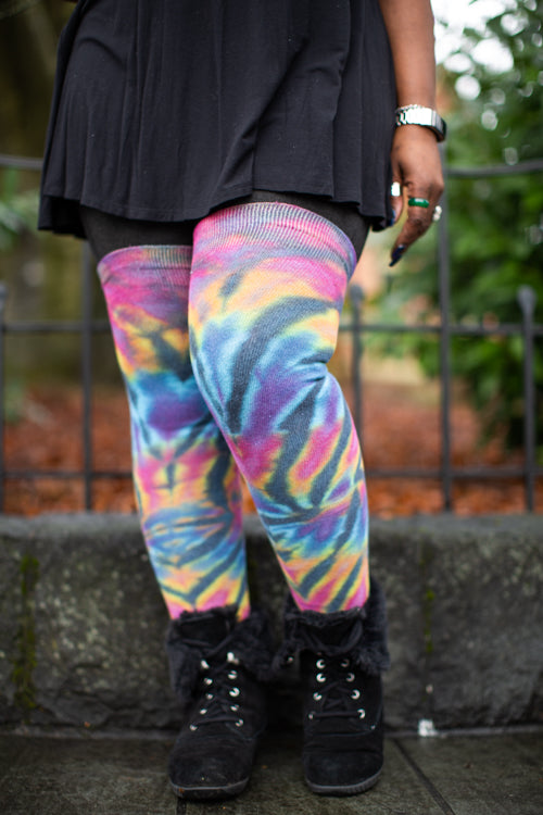 Longer Tie Dyed Extraordinary Thigh High
