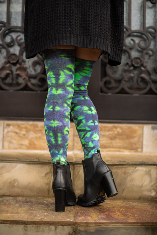 Longer Tie Dyed Extraordinary Thigh High