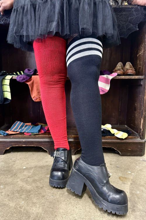 Longer Mystery Mismatch Extraordinary Thigh High Socks