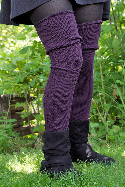 M45 Ribbed Thigh High with Roll Top