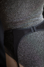 Wet Look and Lace Garter Belt