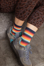 Retro 70's Stripe Crew