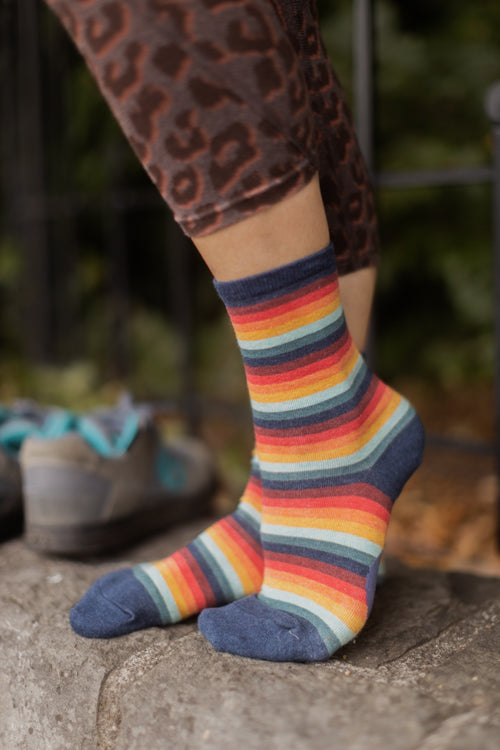 Retro 70's Stripe Crew