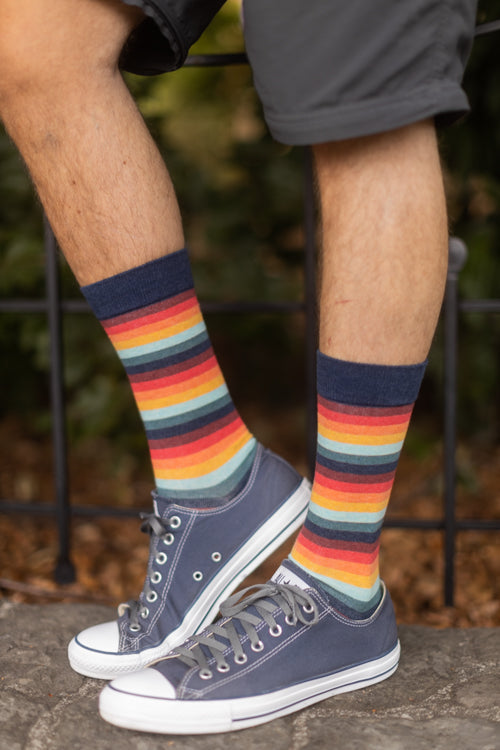 Retro 70's Stripe Crew