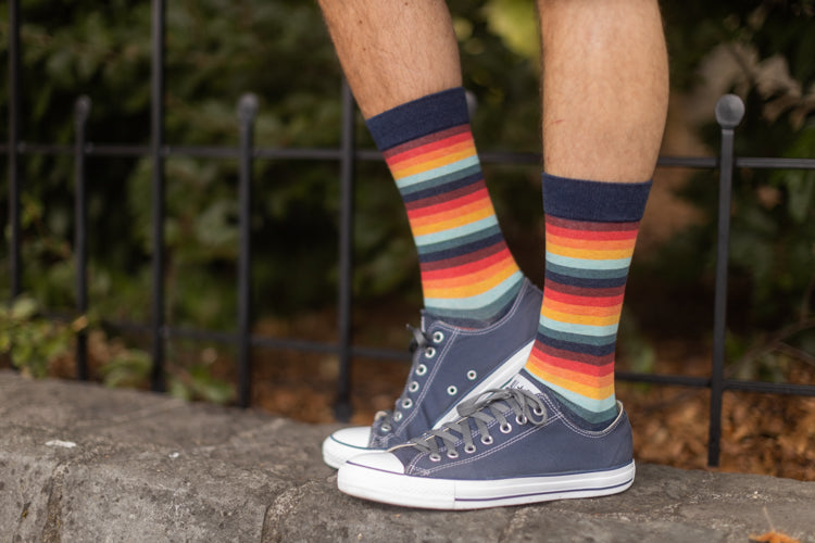 Retro 70's Stripe Crew