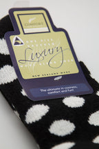 New Zealand Bed Socks with Polka Dots