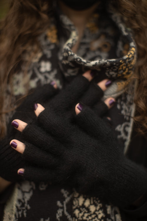 Orkney Angora Thermal Fingerless Gloves
