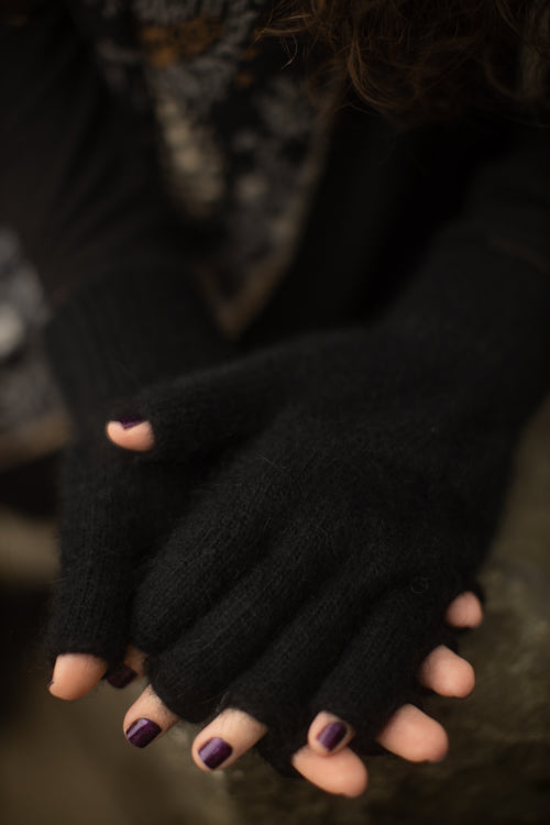 Orkney Angora Thermal Fingerless Gloves