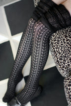 Pointelle Scrunch Top Knee Socks